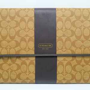 Coach Striped Professional Portfolio – Includes Original Branded Notepad
